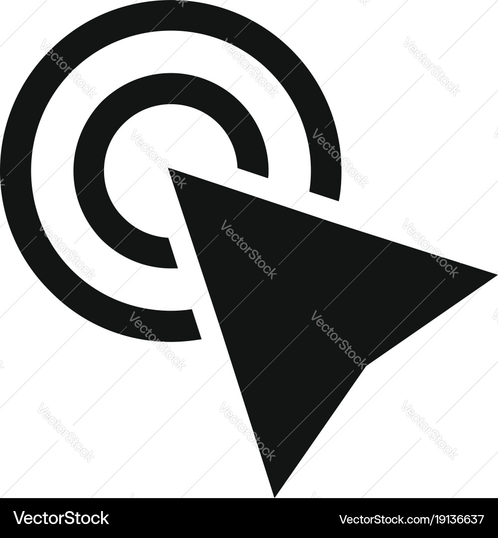 Cursor Click Icon - Simple Black vector image
