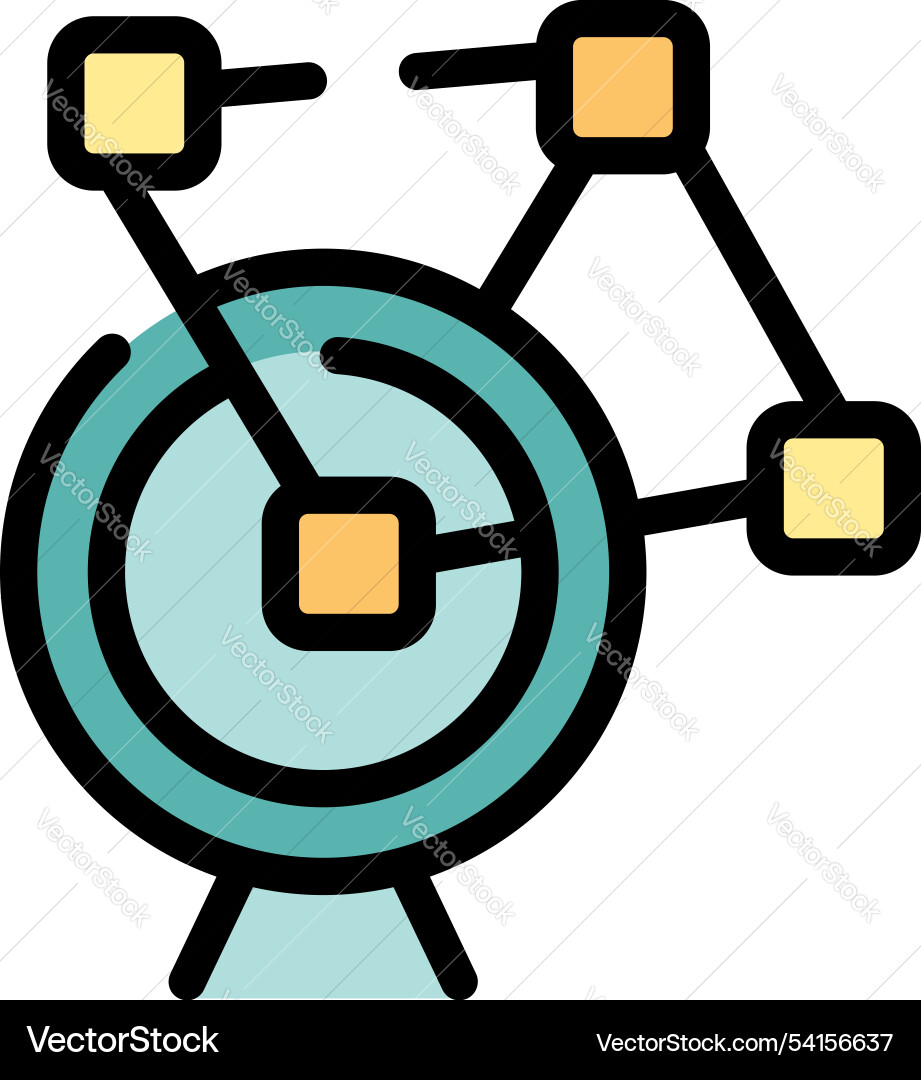 Global network connecting data blocks with lines Global network connecting data blocks with lines vector image