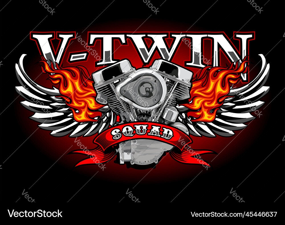 Panhead is one of the legendary motorcycle engines Panhead is one of the legendary motorcycle engines vector image
