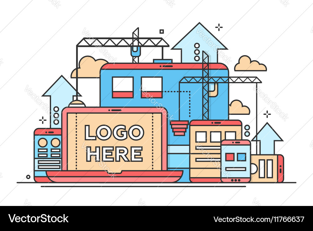 Programming tools - flat design vector image
