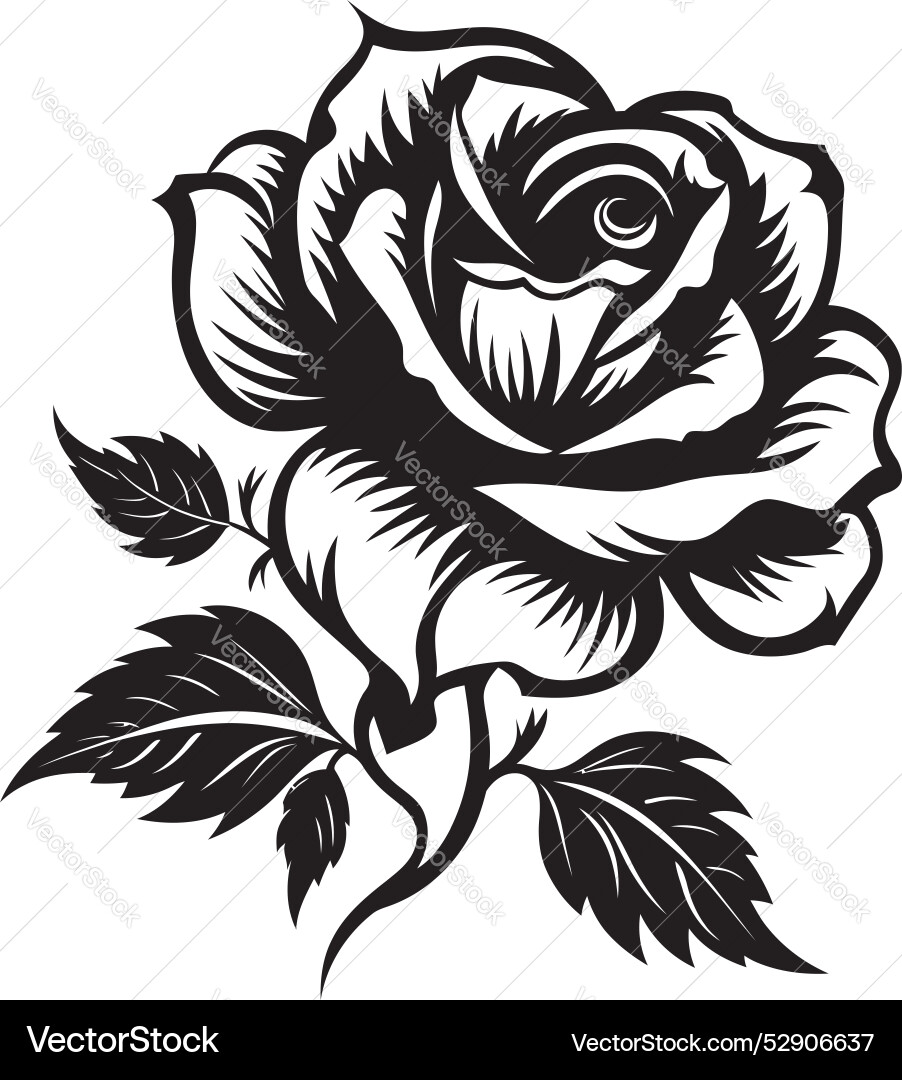 Regal floral majesty monochromatic logo Regal floral majesty monochromatic logo vector image