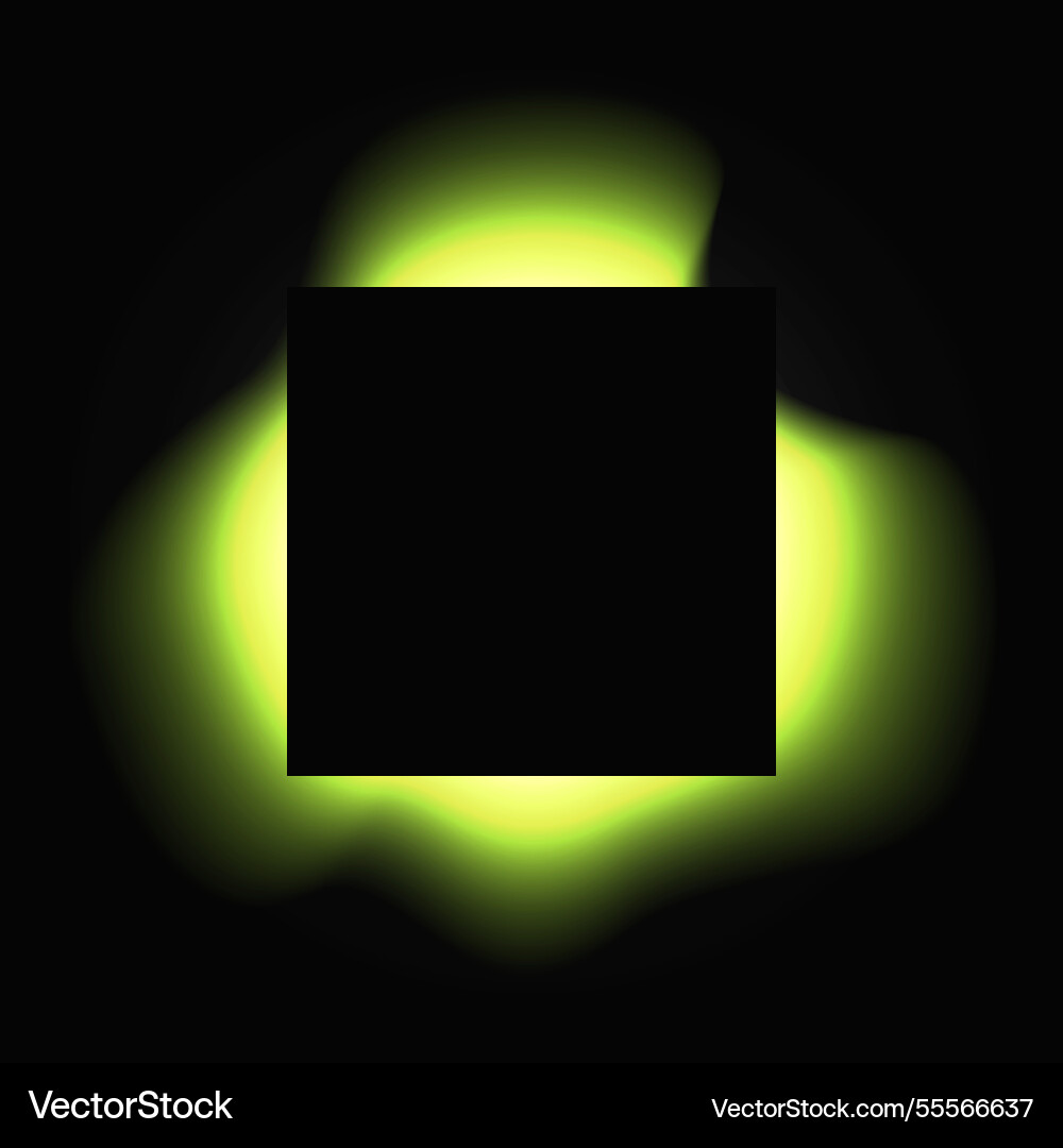 Square illuminate light frame with color gradient Vector Image