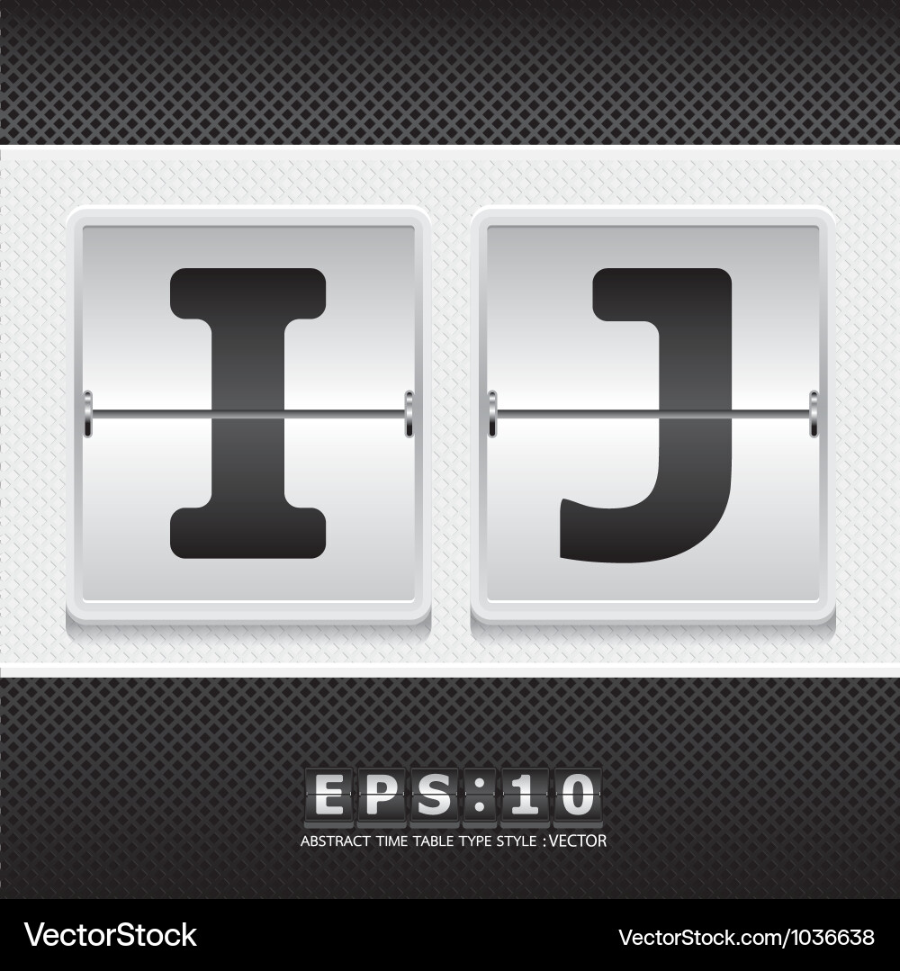 Alphabet airport time table white color vector image