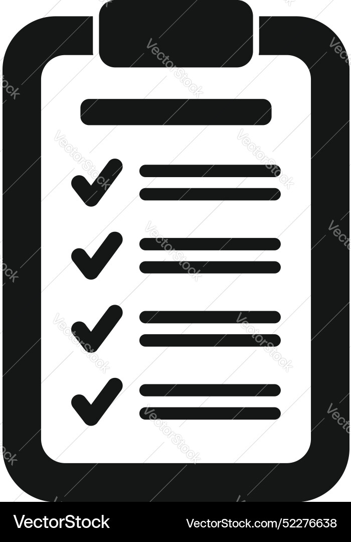Clipboard showing check marks for business tasks Clipboard showing check marks for business tasks vector image