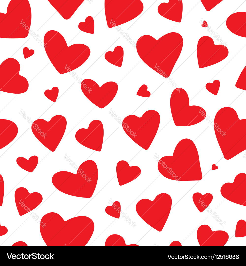 Heart Pattern Seamless Repeat vector image