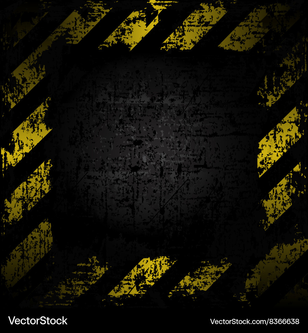 Old Wall Texture - Danger Stripes vector image