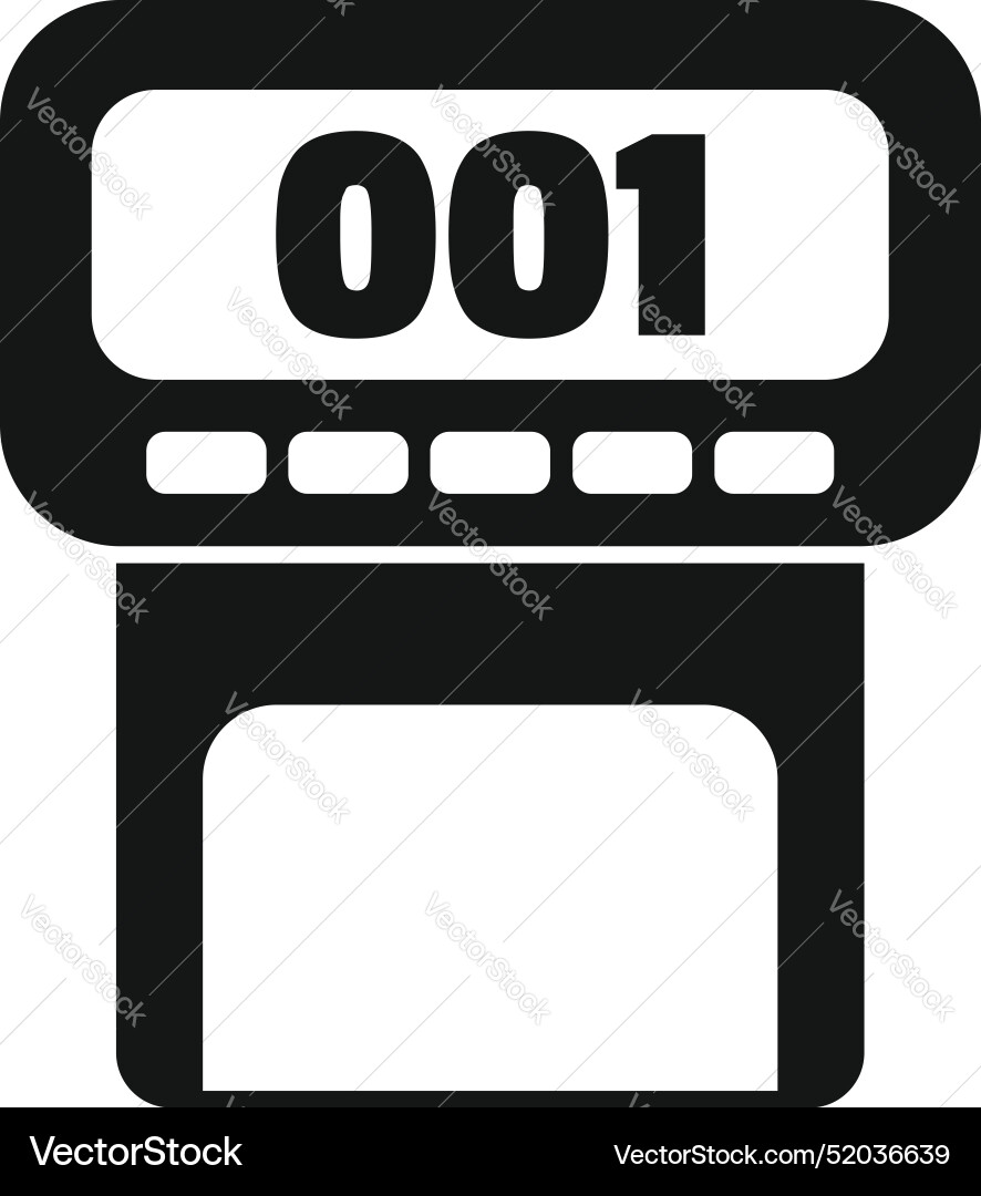 Electronic queue management system showing number Electronic queue management system showing number vector image