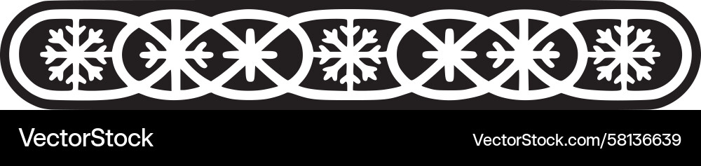 Elegant Snowflake Border Pattern Vector Image