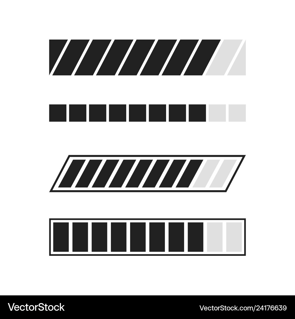 Loading process icons set download and upload Loading process icons set download and upload vector image