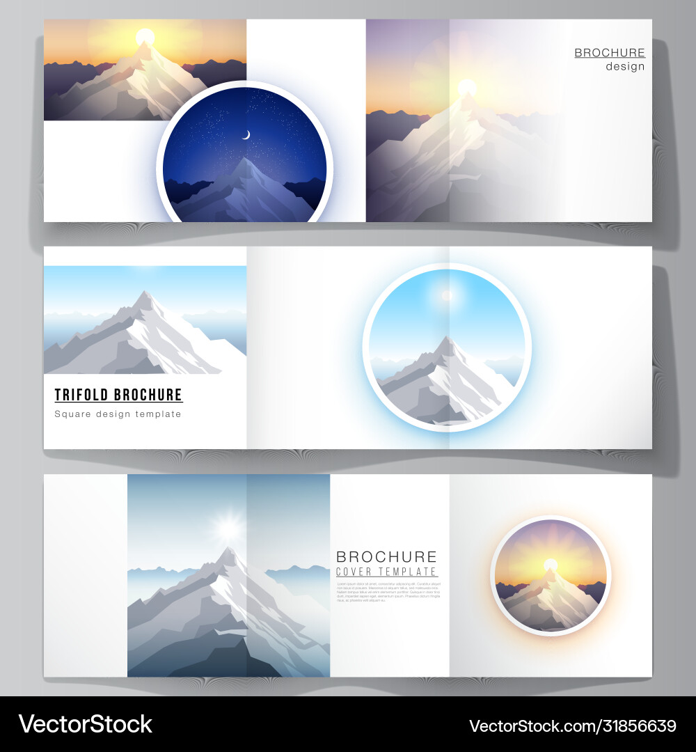 Minimal editable layout square format vector image