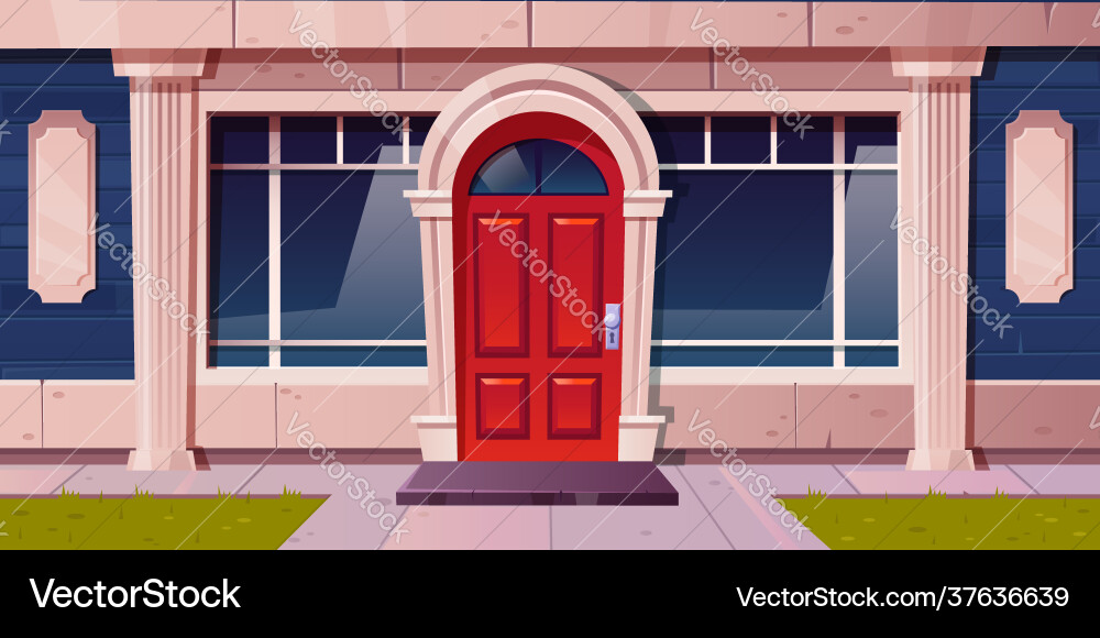 Store window shop building glass luxury facade Vector Image