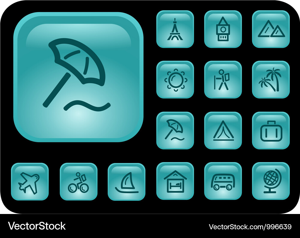 Travel buttons Vector Image