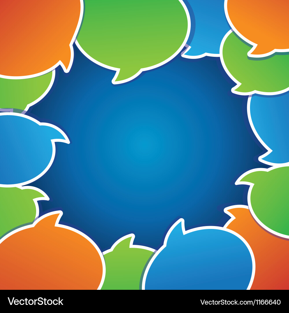 Abstract background with speech bubbles Vector Image