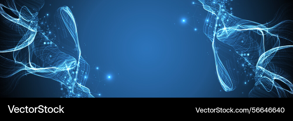 Abstract flowing wave lines design element vector image