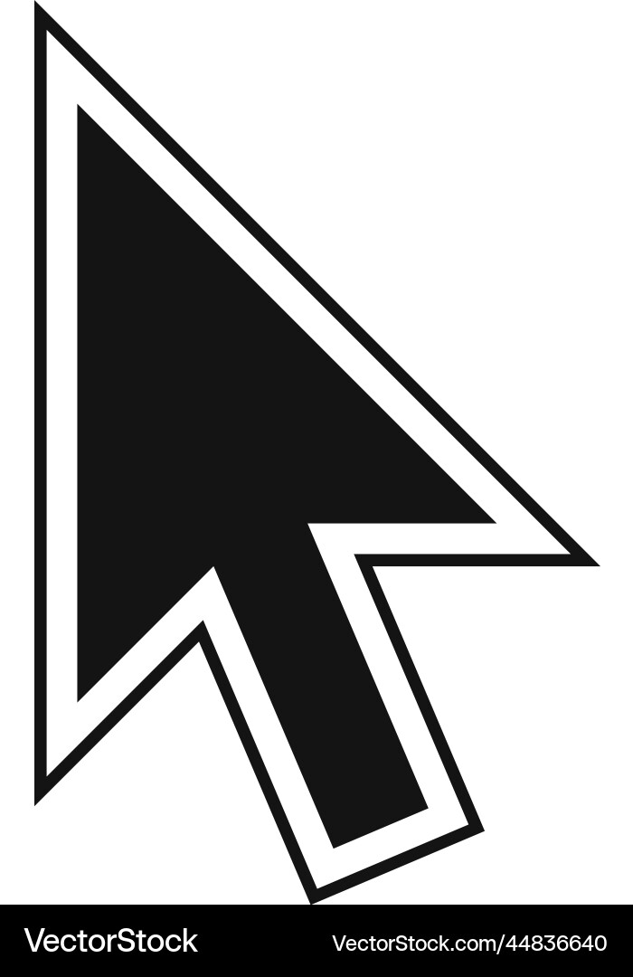 Black arrow cursor classic mouse pointer icon Black arrow cursor classic mouse pointer icon vector image