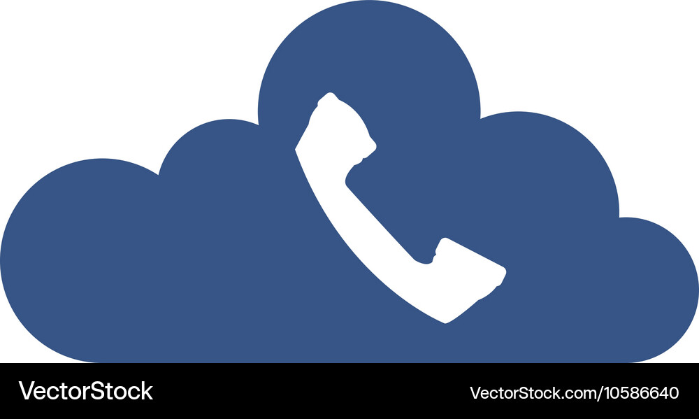 Cloud computing with phone icon Vector Image