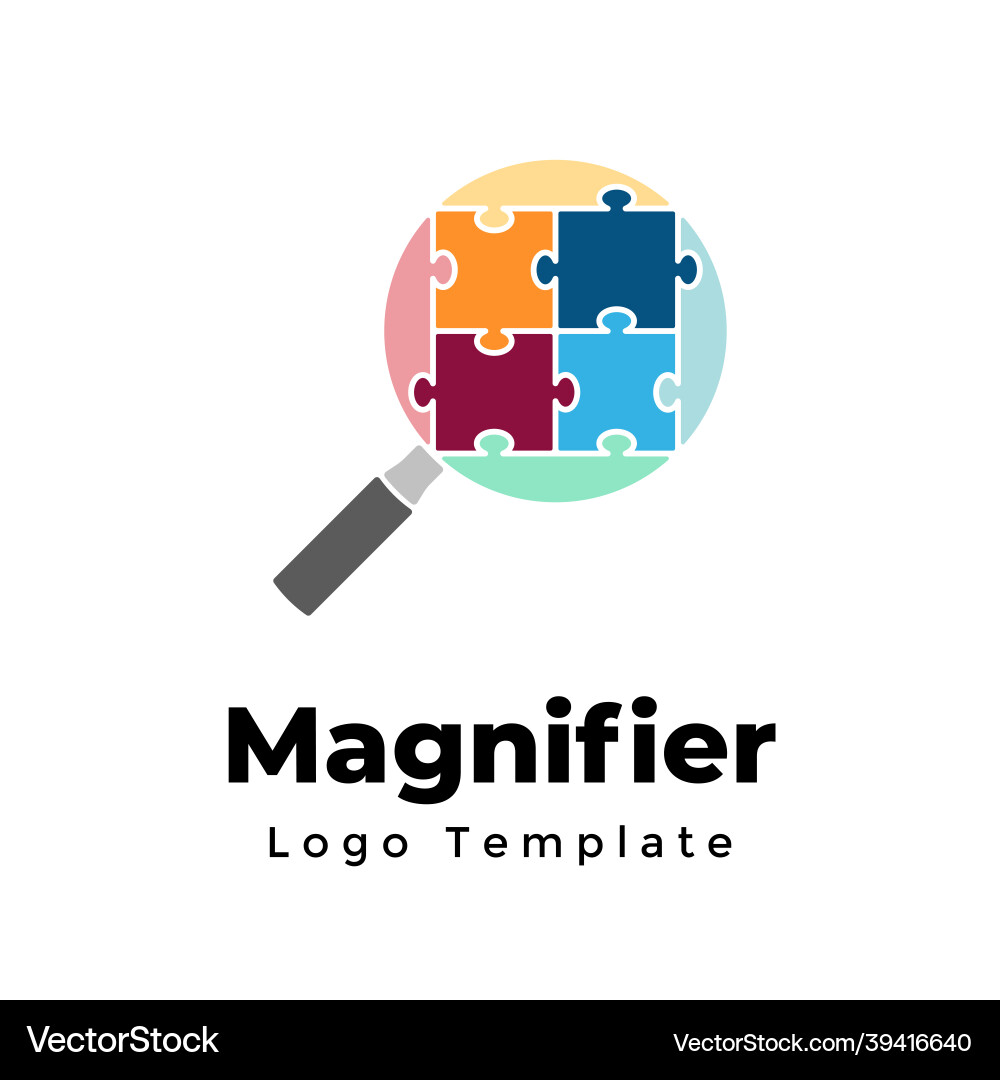 Kreative Lupe Logo Vorlage abstrakt Kreative Lupe Logo Vorlage abstrakt vektorbild