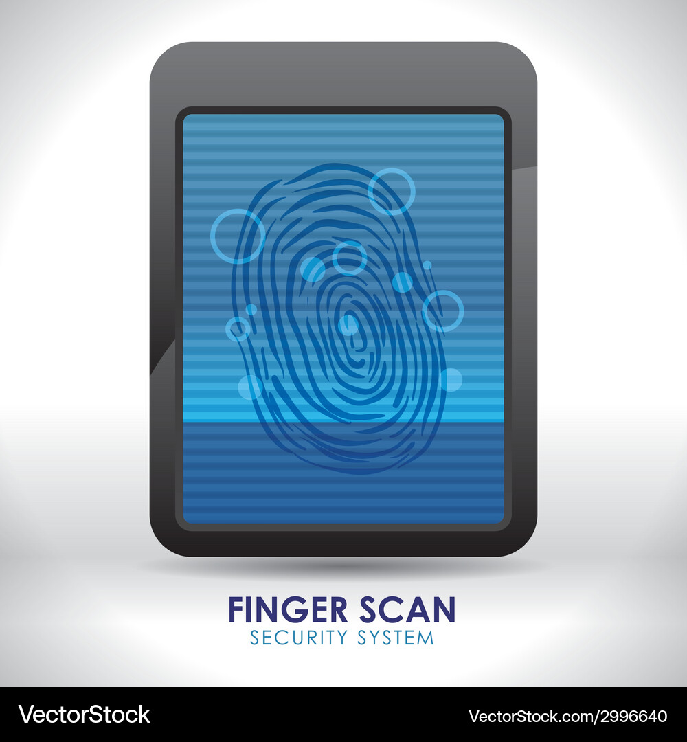 Security system over gray background Vector Image