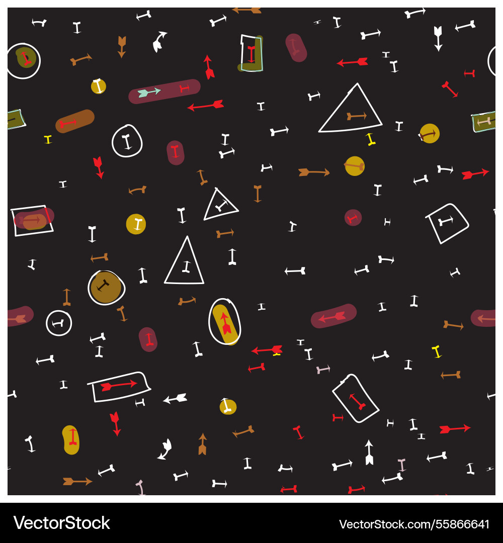Abstract shape repeat print pattern Abstract shape repeat print pattern vector image