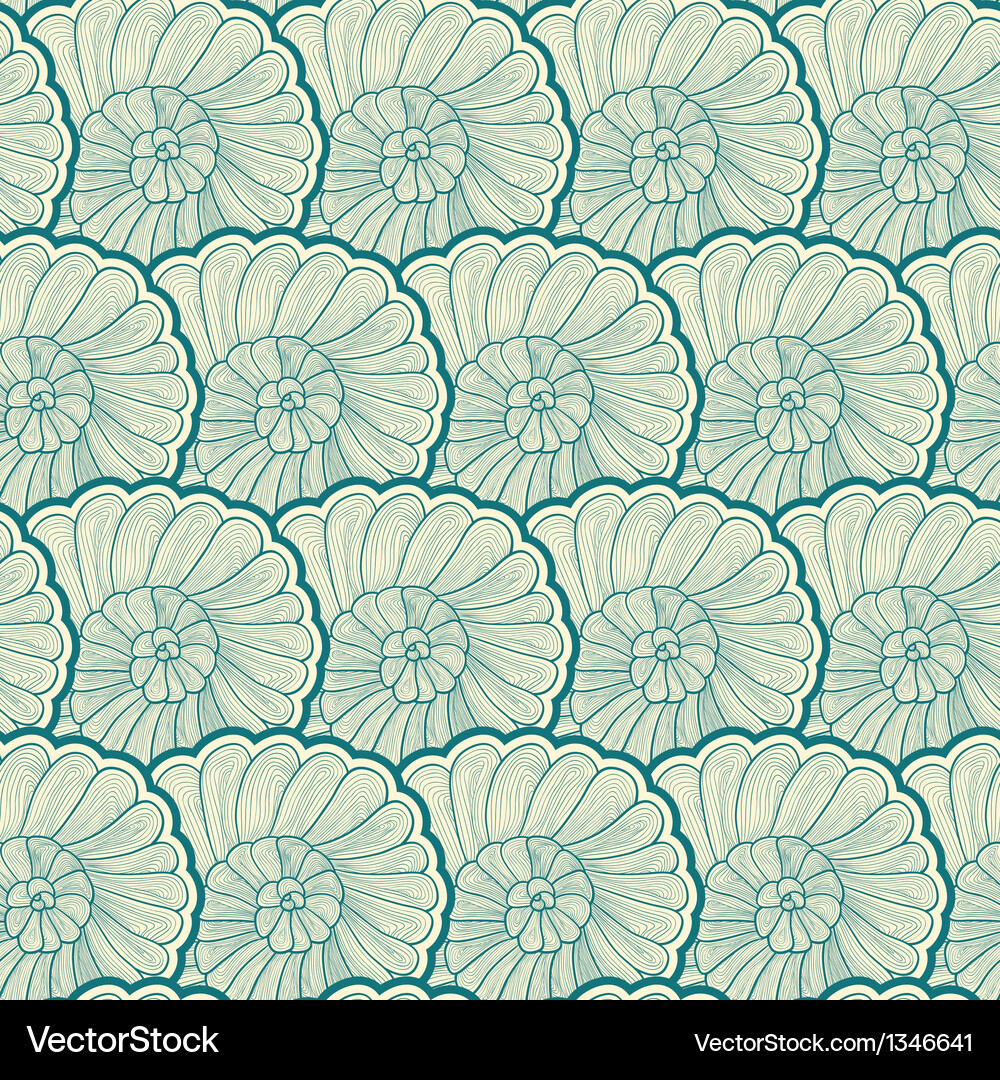 Background pattern of stylized snail Vector Image