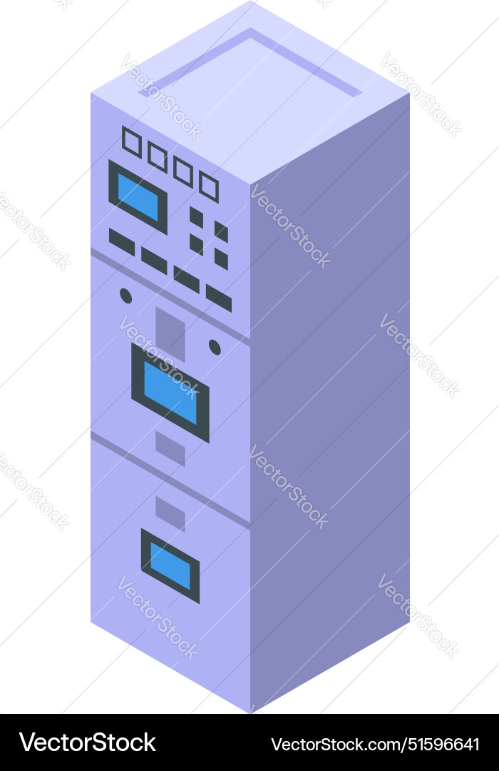Electrical cabinet showing multiple circuit Electrical cabinet showing multiple circuit vector image