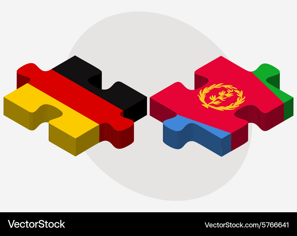 Germany and eritrea flags Vector Image