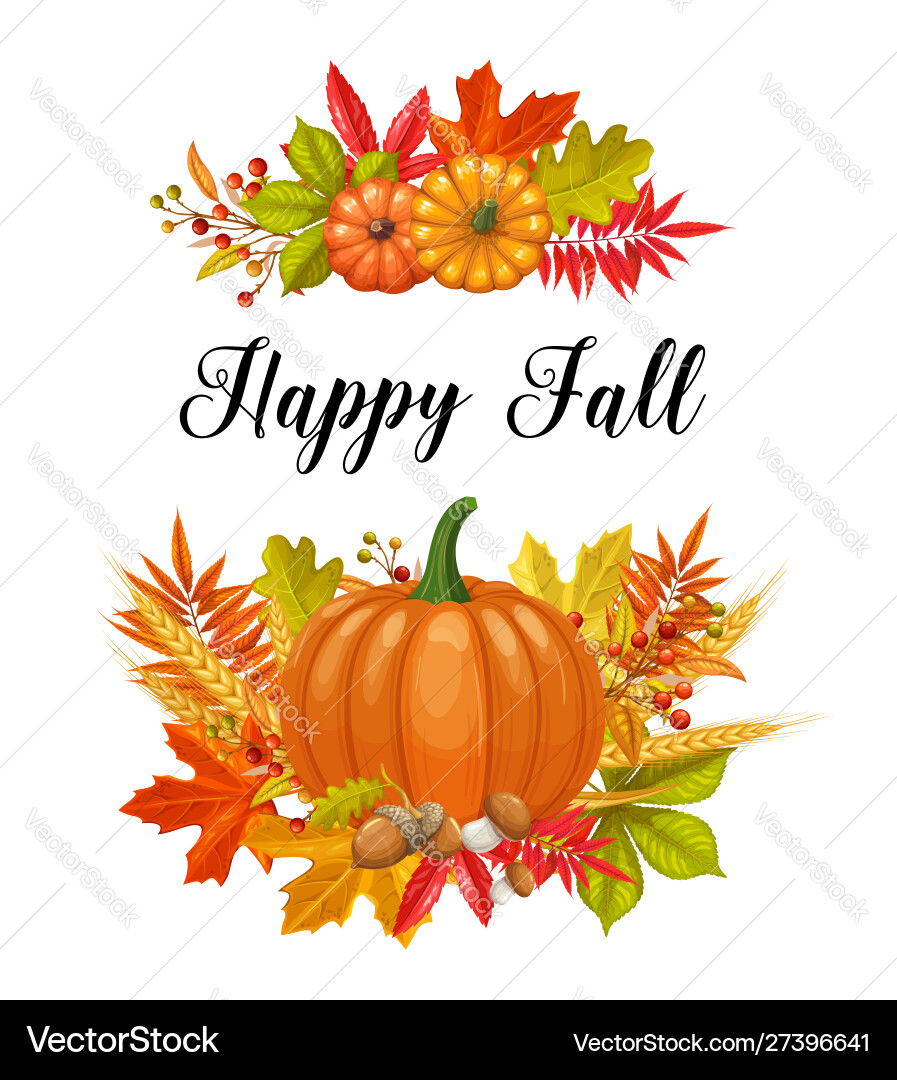 Seasonal fall banners Seasonal fall banners vector image