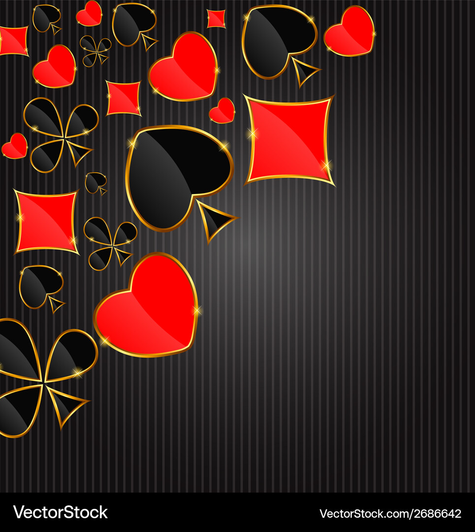 Abstract background with card suits for design Vector Image