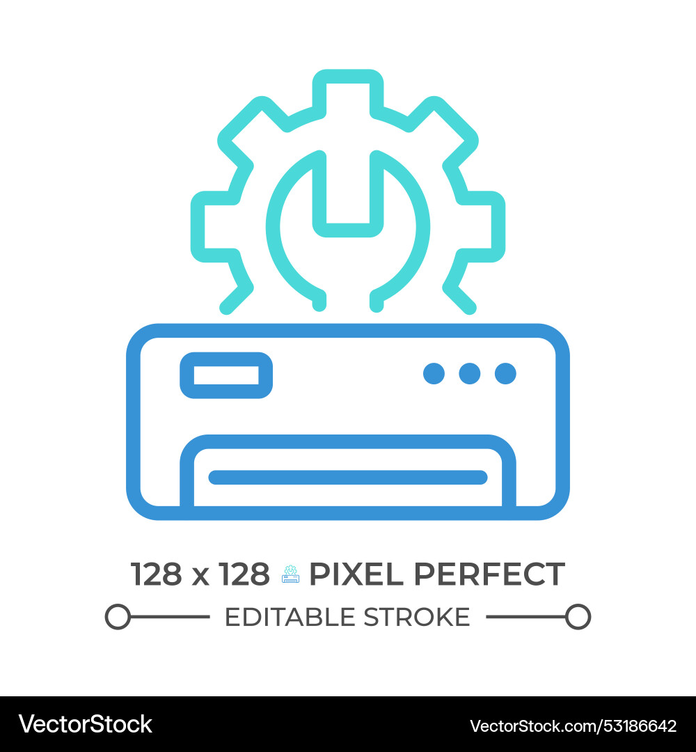 Ac repair two color line icon Ac repair two color line icon vector image