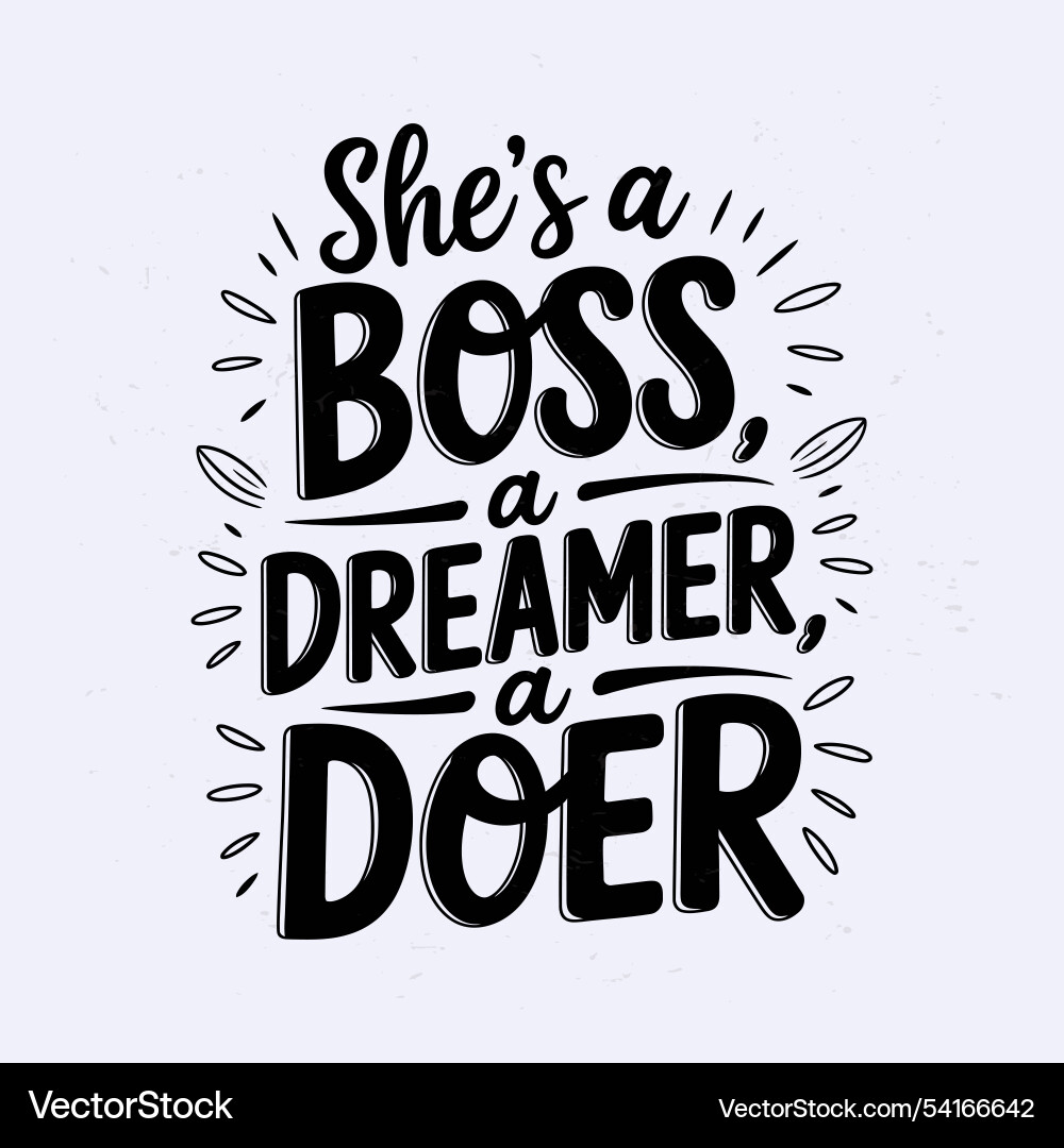 Bold and motivating g a womengs design Vector Image