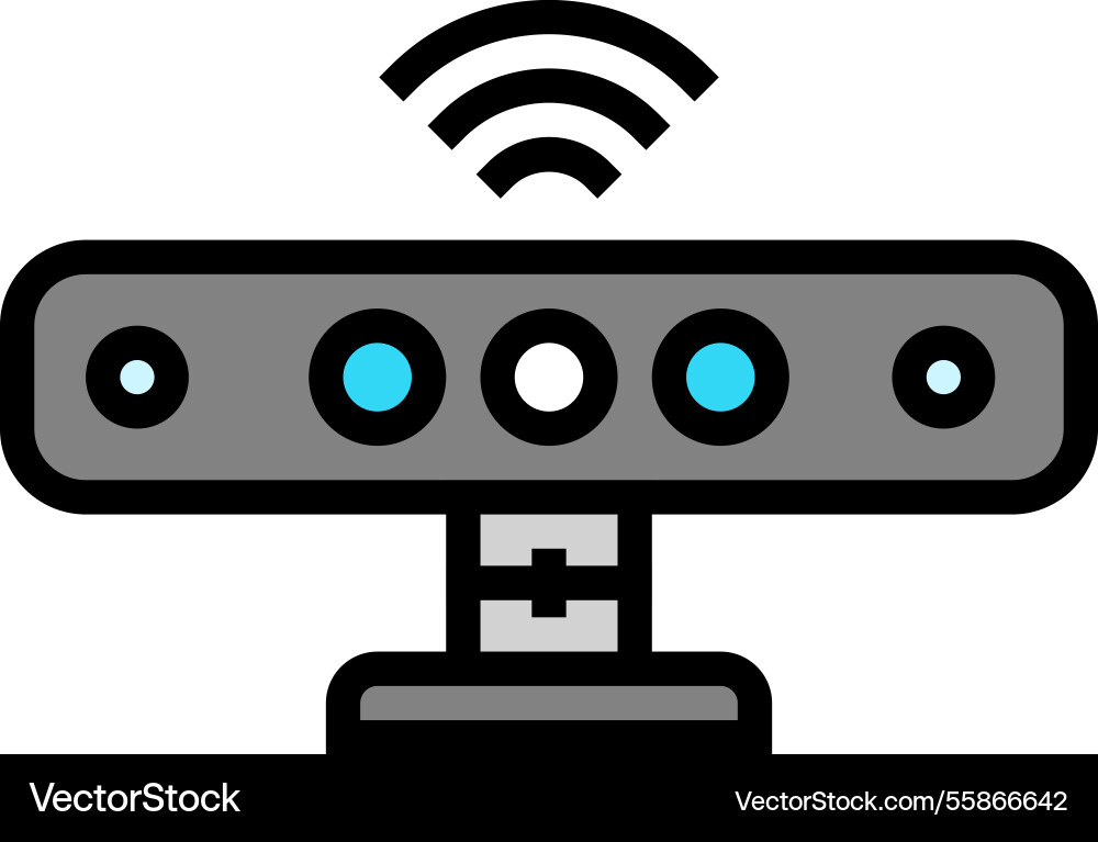Depth sensor augmented reality color icon Vector Image