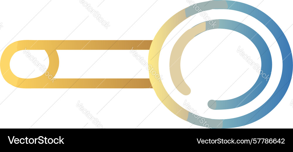 Gradient orange search bar with circular element vector image