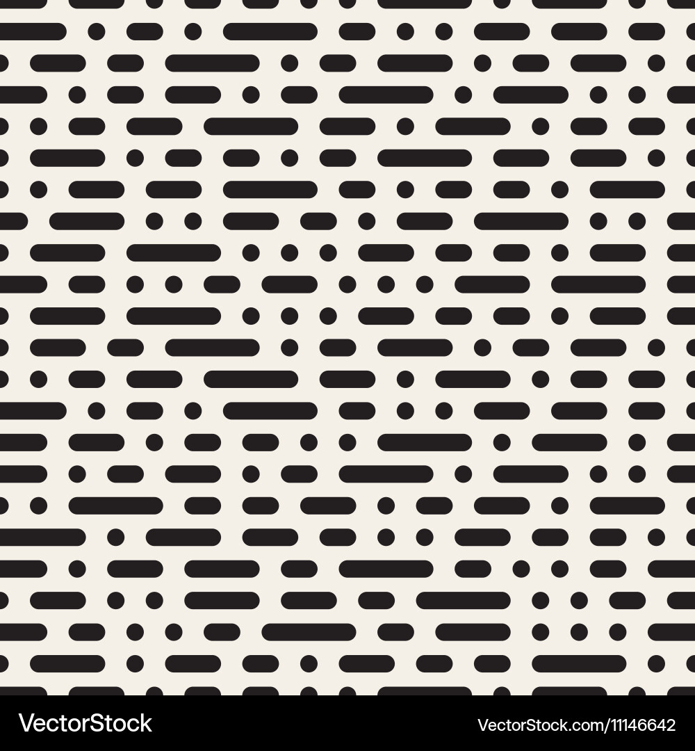 Morse Code Dashed Linien Muster Vektorbild