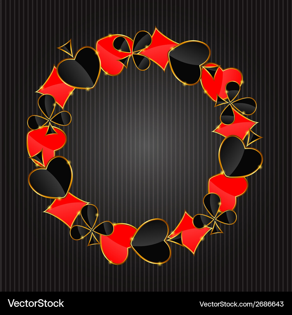Abstract background with card suits for design Vector Image