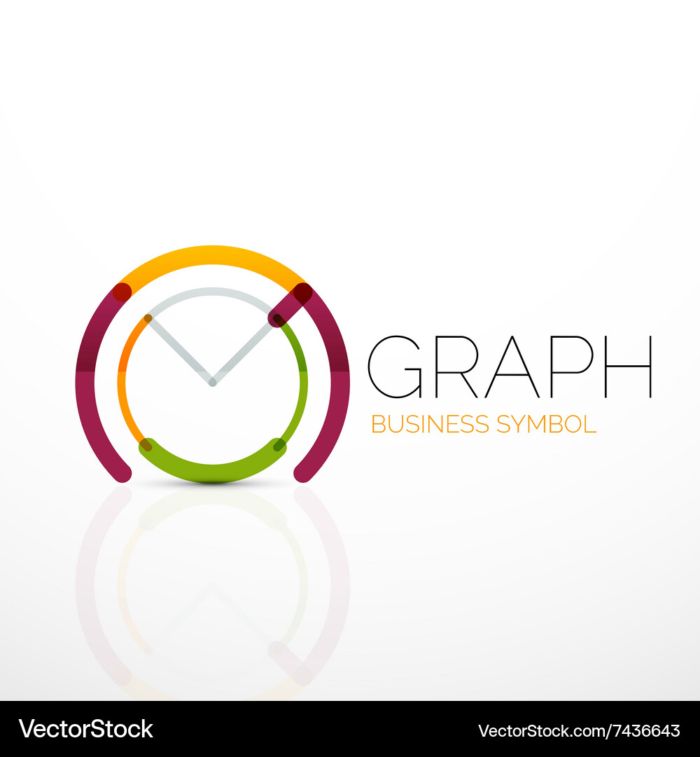 Abstract logo idea linear chart or graph Vector Image