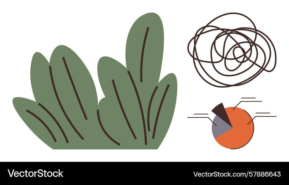 Abstract nature chaos and data visualization Vector Image