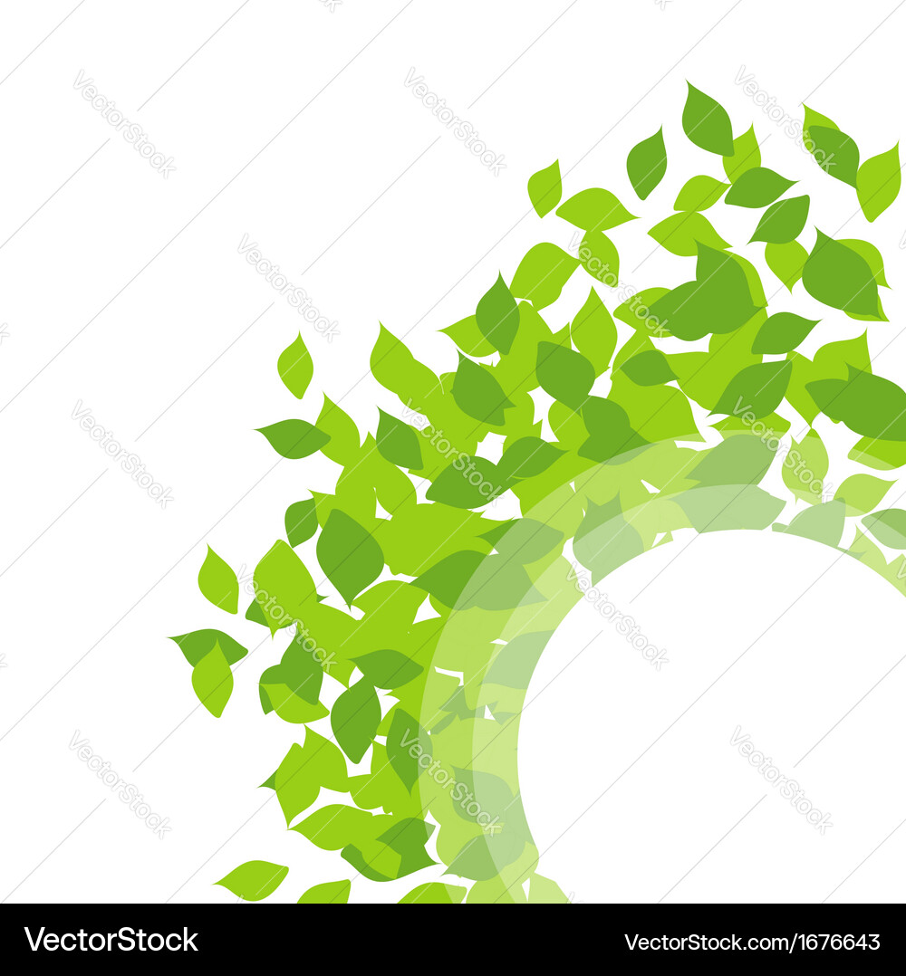Design element with leaves Vector Image