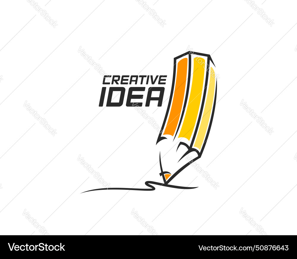 Kreativer Architekt Bleistift Icon Vektorbild