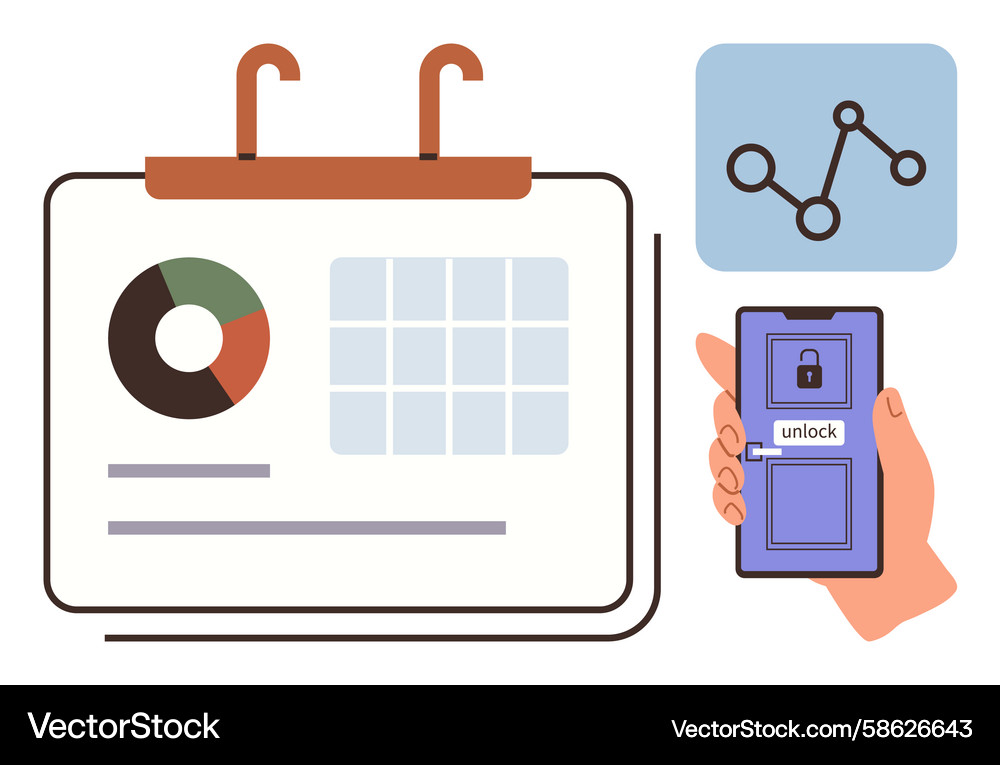 Mobile access control with data management Mobile access control with data management Vector Image