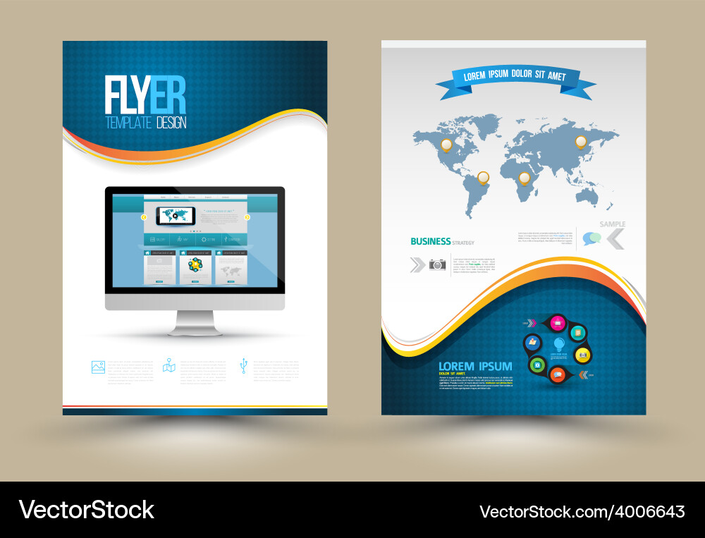 Website Computer Templates vector image