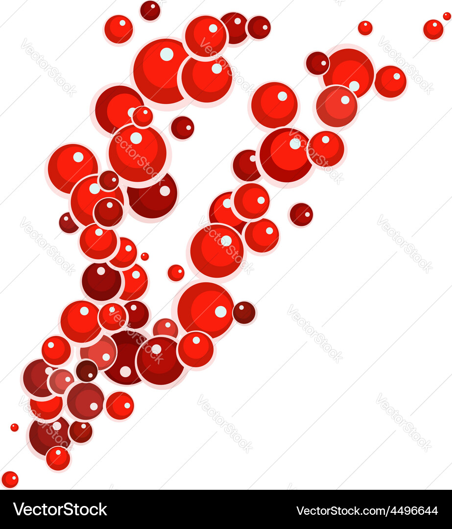 Abstract background with red bubbles Vector Image