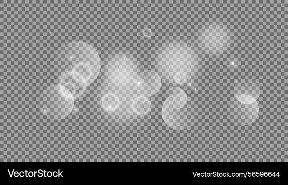 Bokeh circles on transparent background Bokeh circles on transparent background vector image