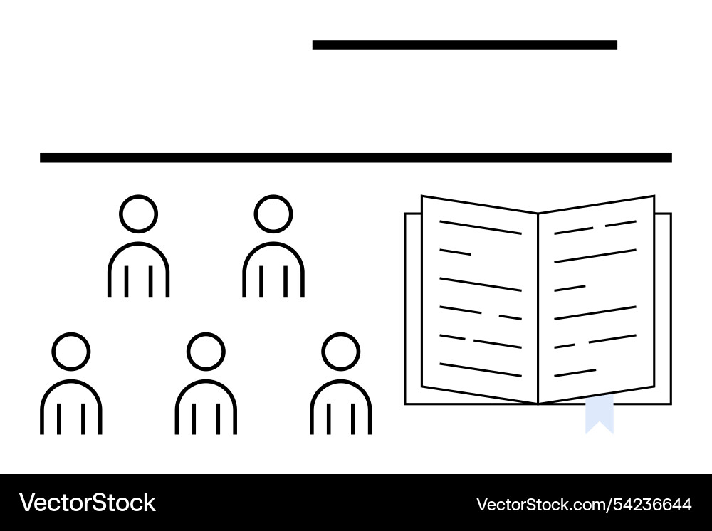 Classroom setting with students attending lecture Vector Image