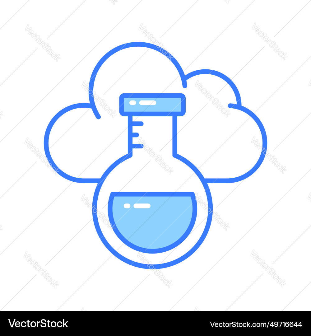 Cloud with flask showing concept vector image