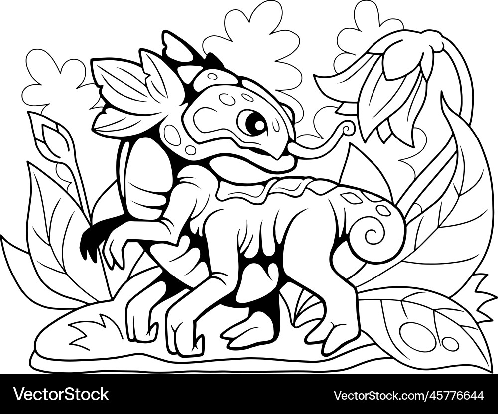 Little flower dragon Royalty Free Vector Image