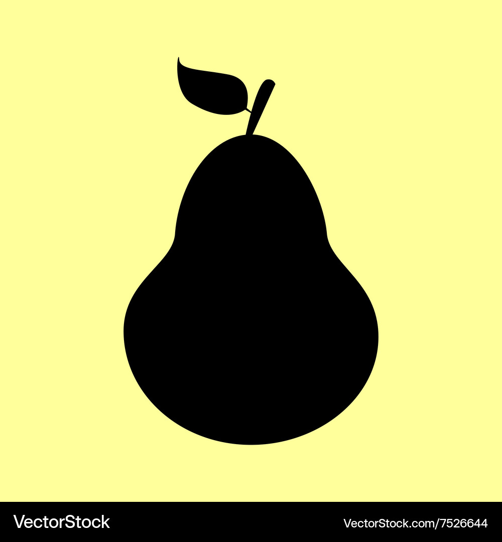 Pear sign flat style icon Vector Image