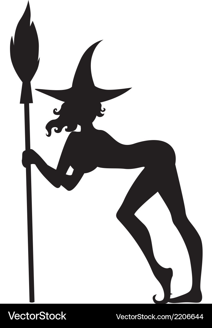 Sexy Hexe Silhouette Vektorbild