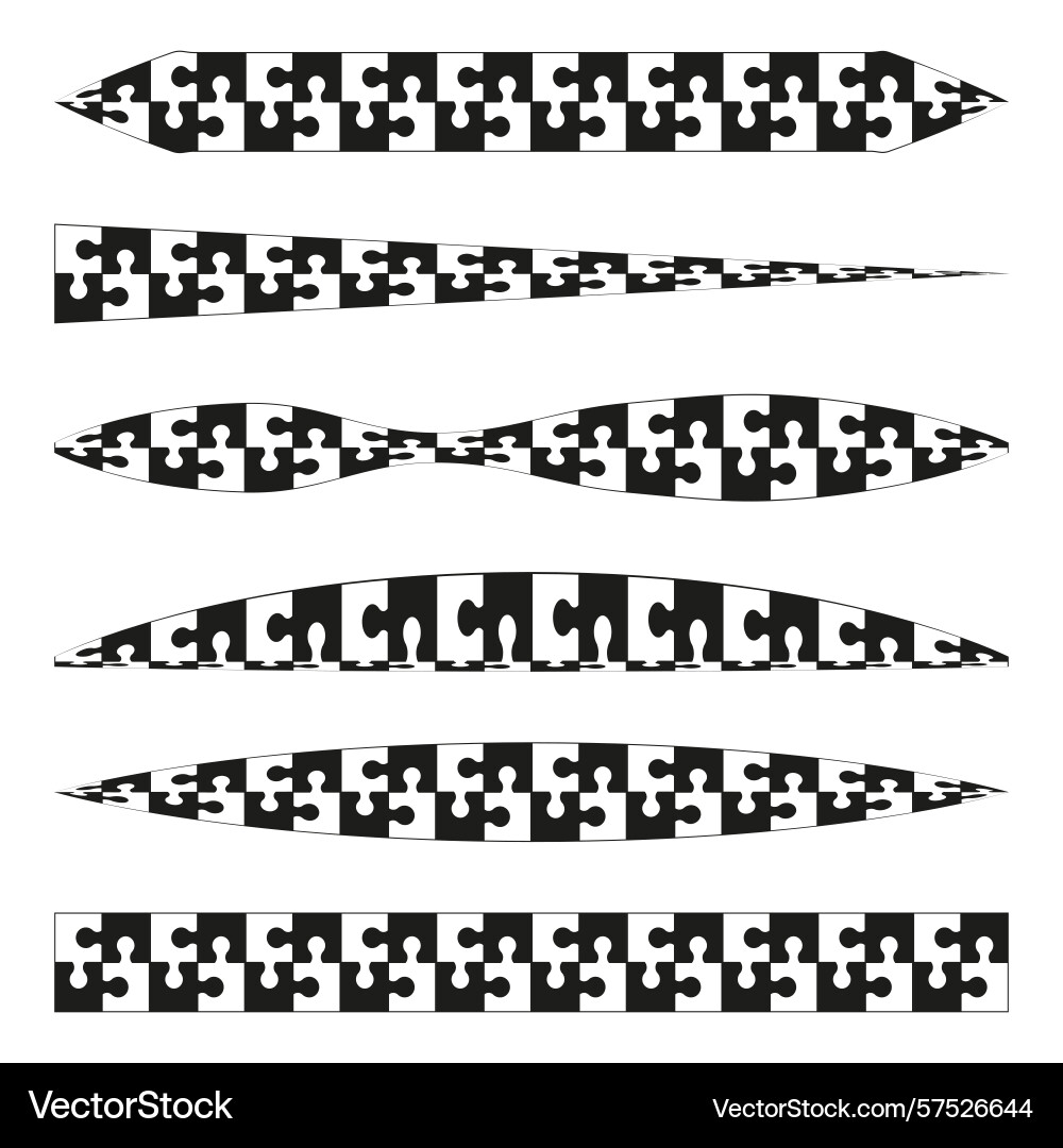 Six abstract lines geometric pattern borders Vector Image