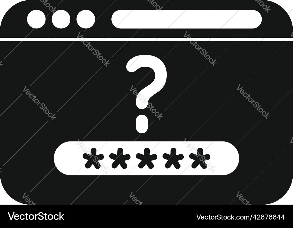 Web page recovery icon simple log account Web page recovery icon simple log account Vector Image