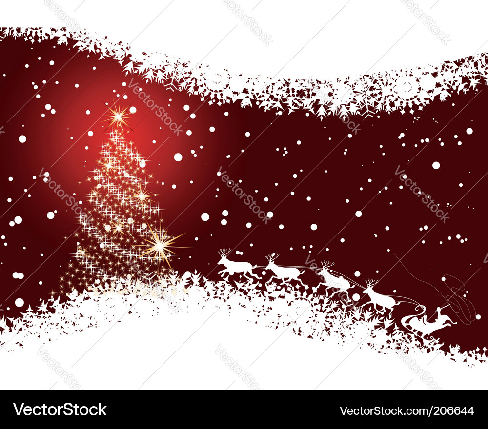 Winter Christmas Snowflakes Background Vector Image